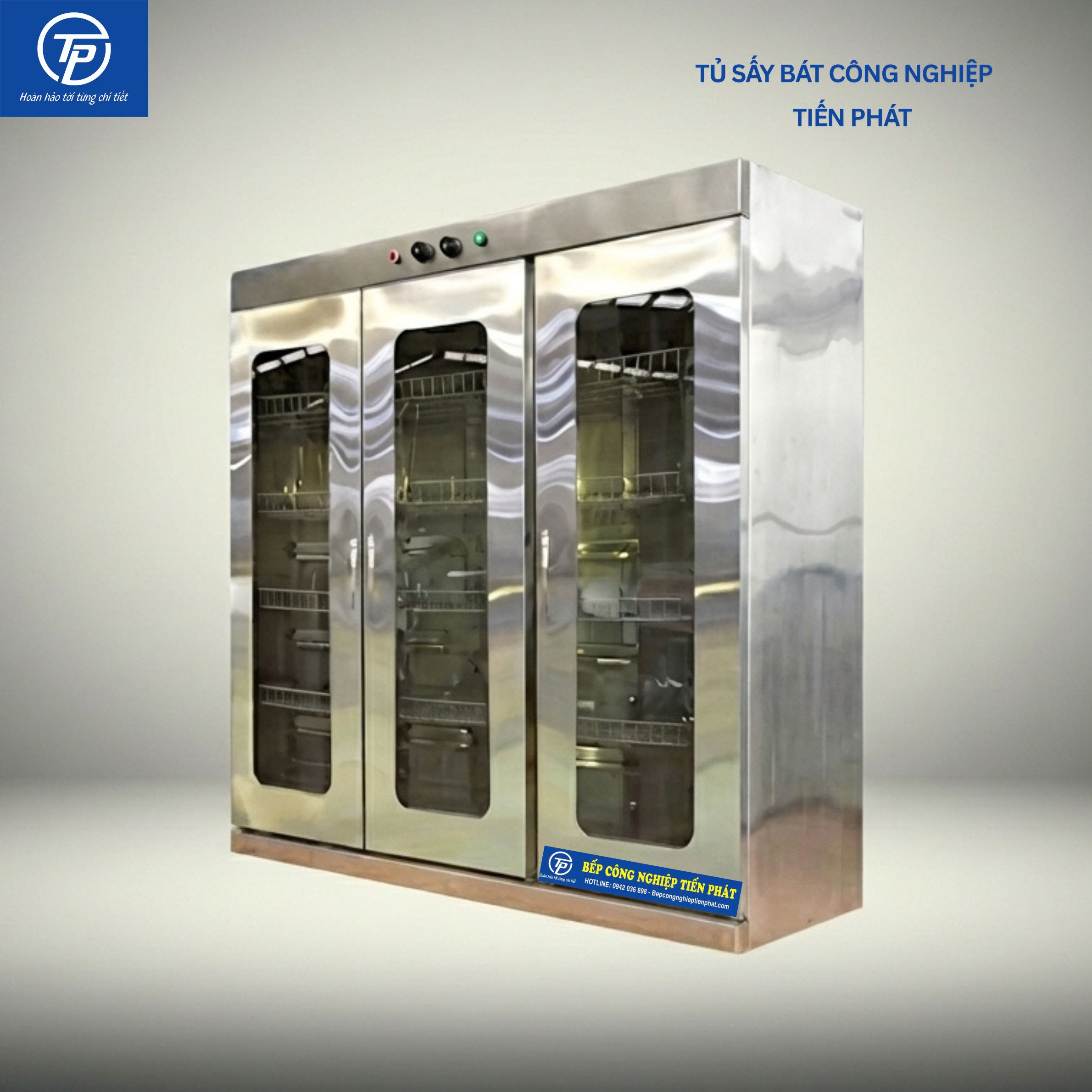 Tủ Sấy Bát Công Nghiệp 1800L 2 Lớp Bóng Sấy